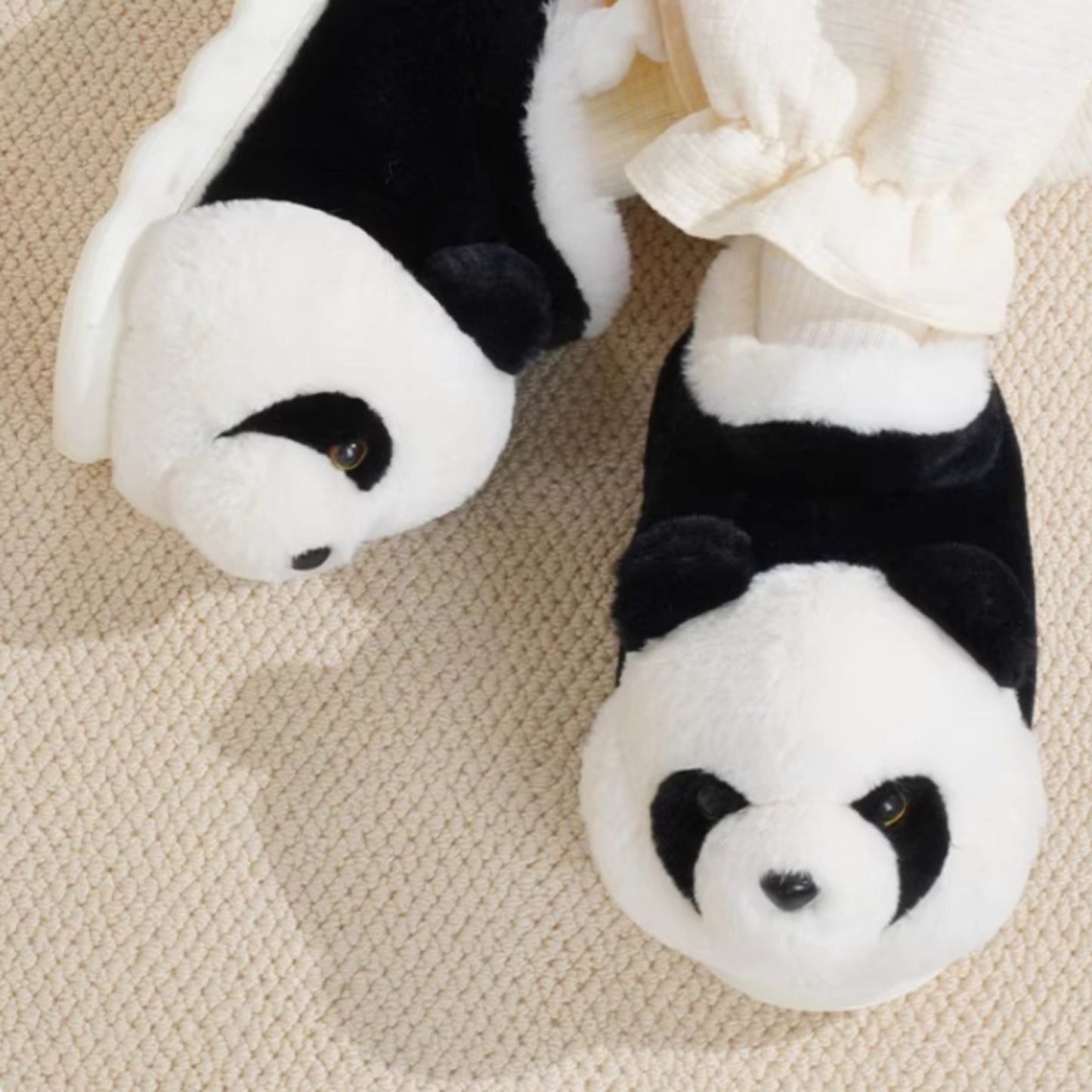 Fluffy Panda Lounge Slippers