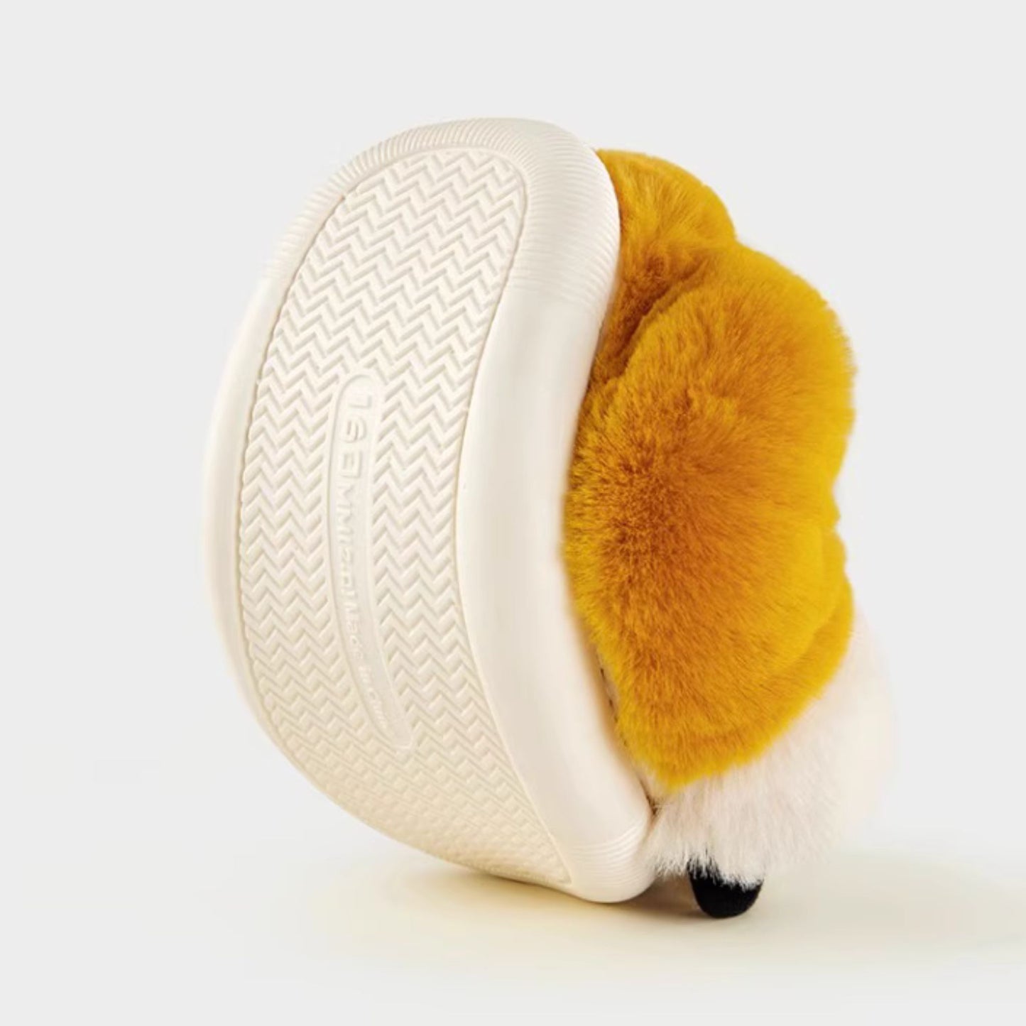 Yellow Tiger Paw Fluffy Lounge Slippers