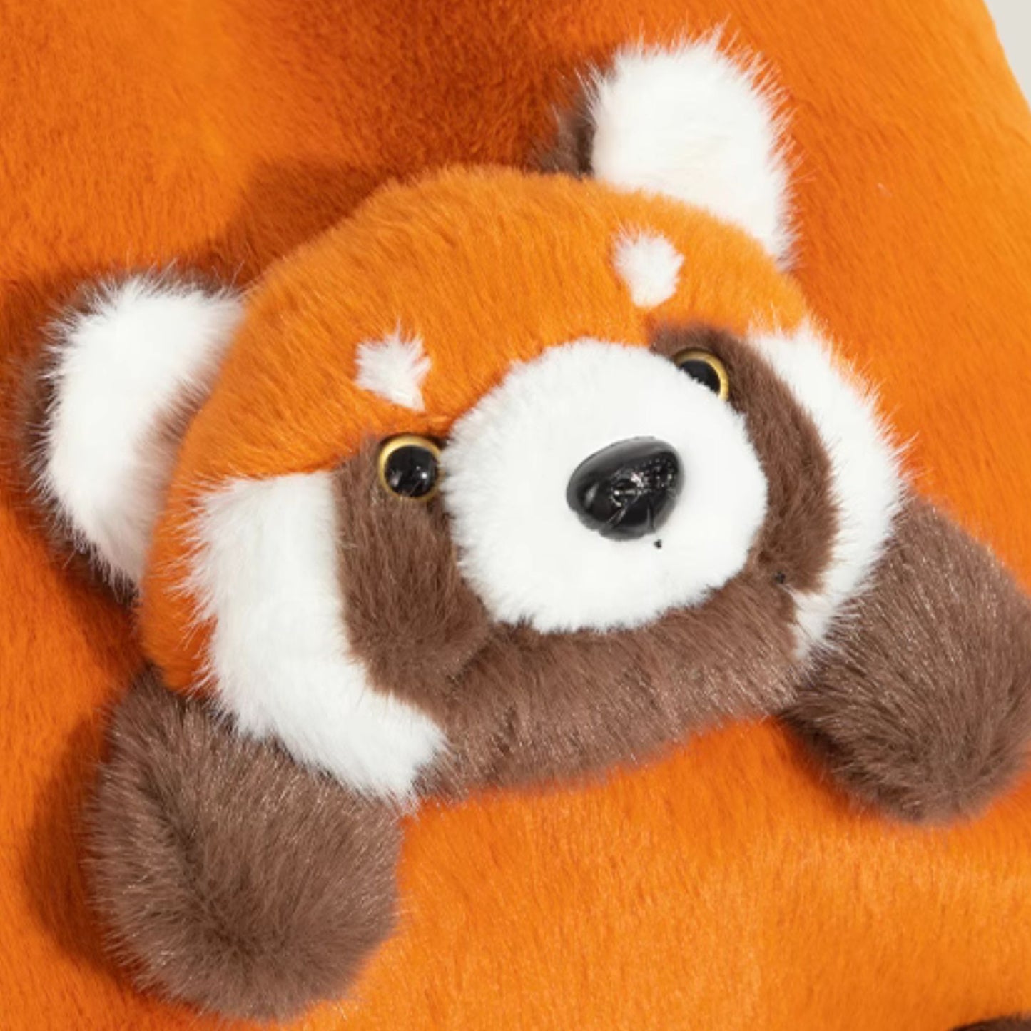 Red Panda Pear Fluffy Orange Fabric Tote Bag