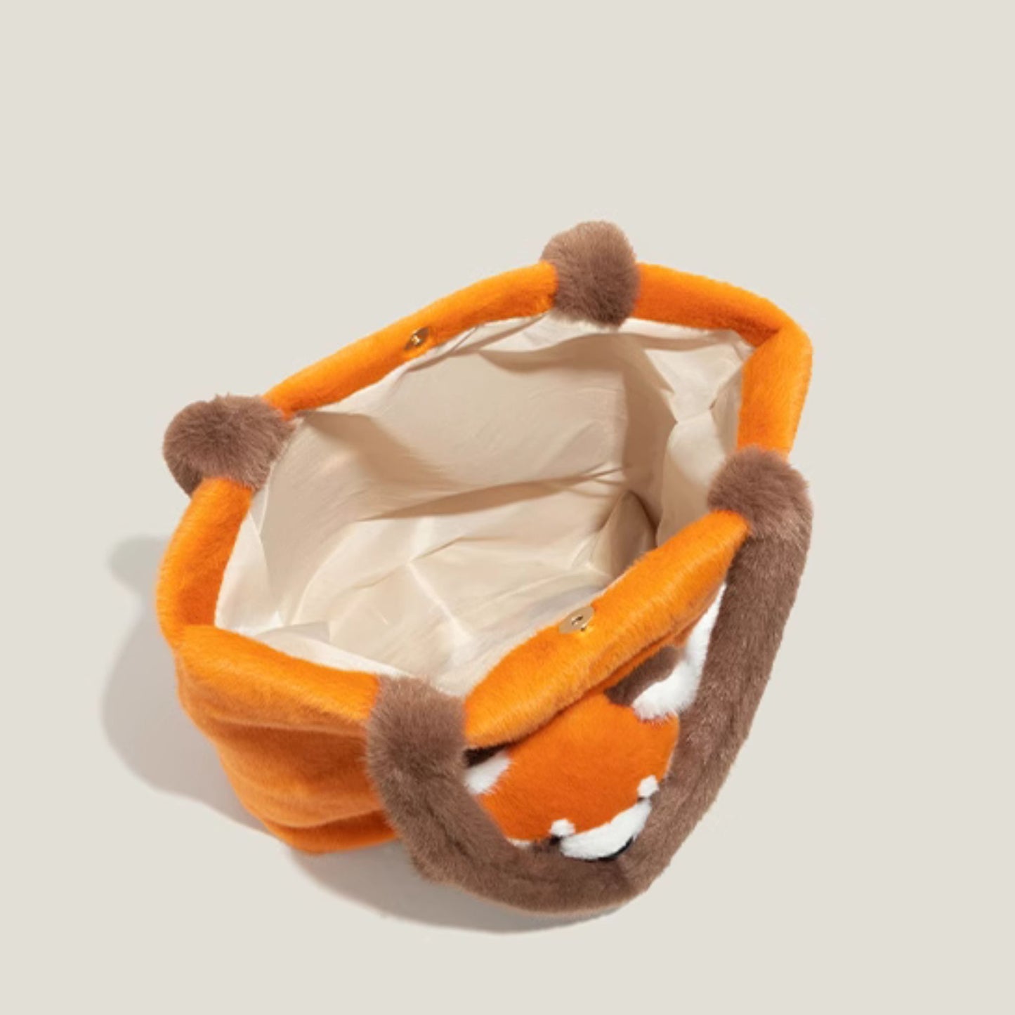 Red Panda Pear Fluffy Orange Fabric Tote Bag