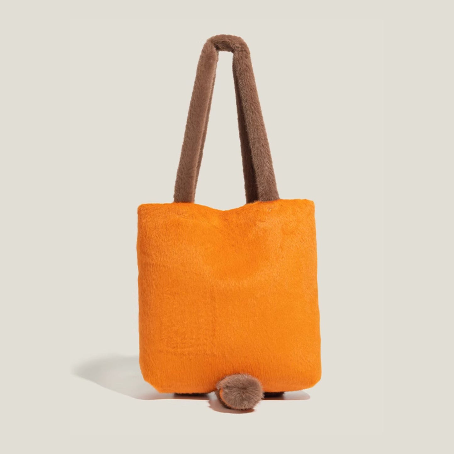 Red Panda Pear Fluffy Orange Fabric Tote Bag
