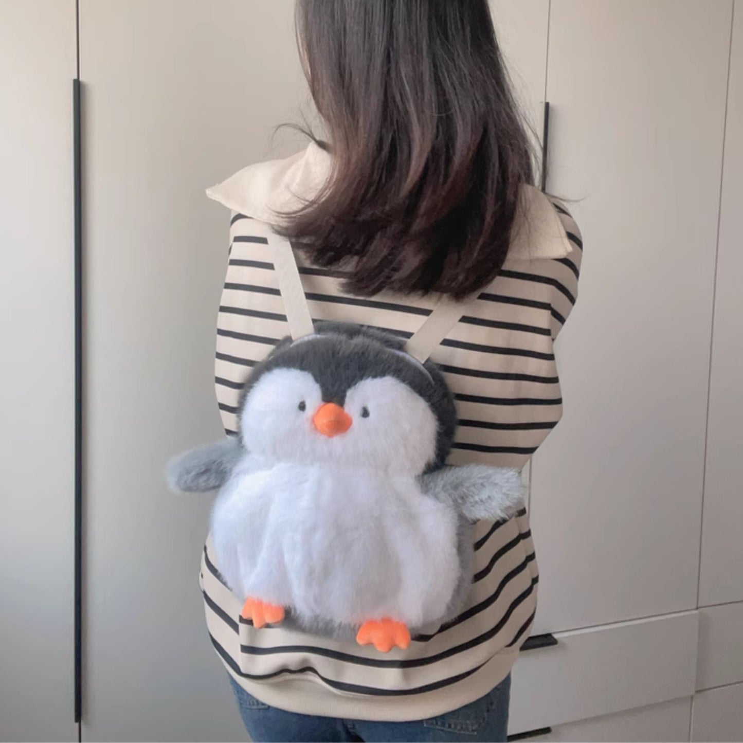 Penguin Fluffy Backpack