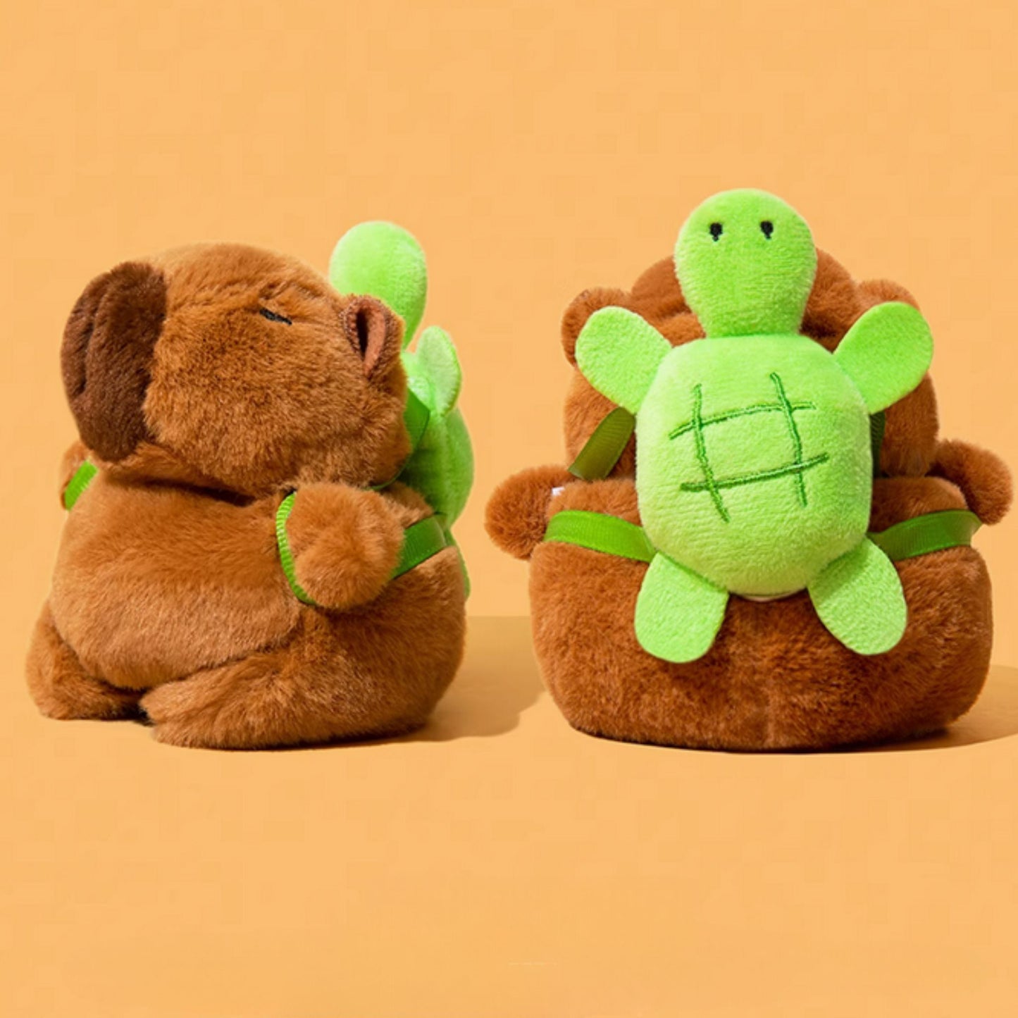Capybara with Green Turtle Backpack AirPod Cover Case
