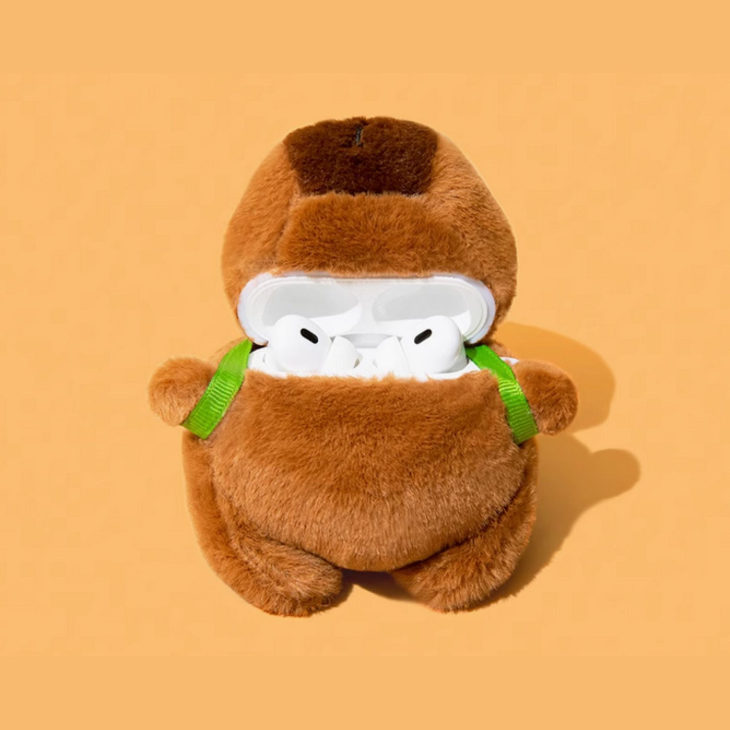 Capybara with Green Turtle Backpack AirPod Cover Case