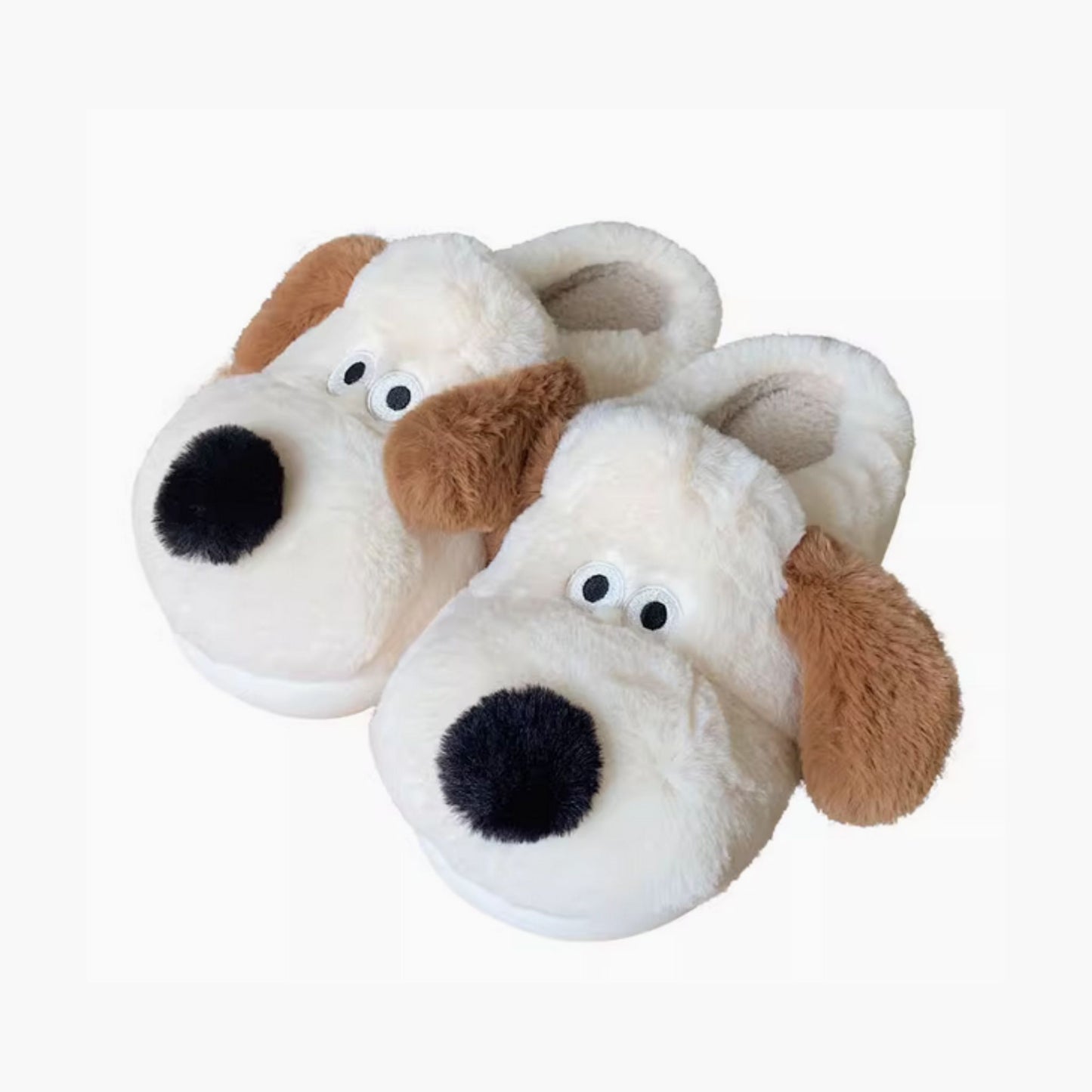 Dog with Flappy Ears Fluffy Lounge Slippers