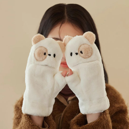 Peek-a-Bear Cute Foldback Gloves