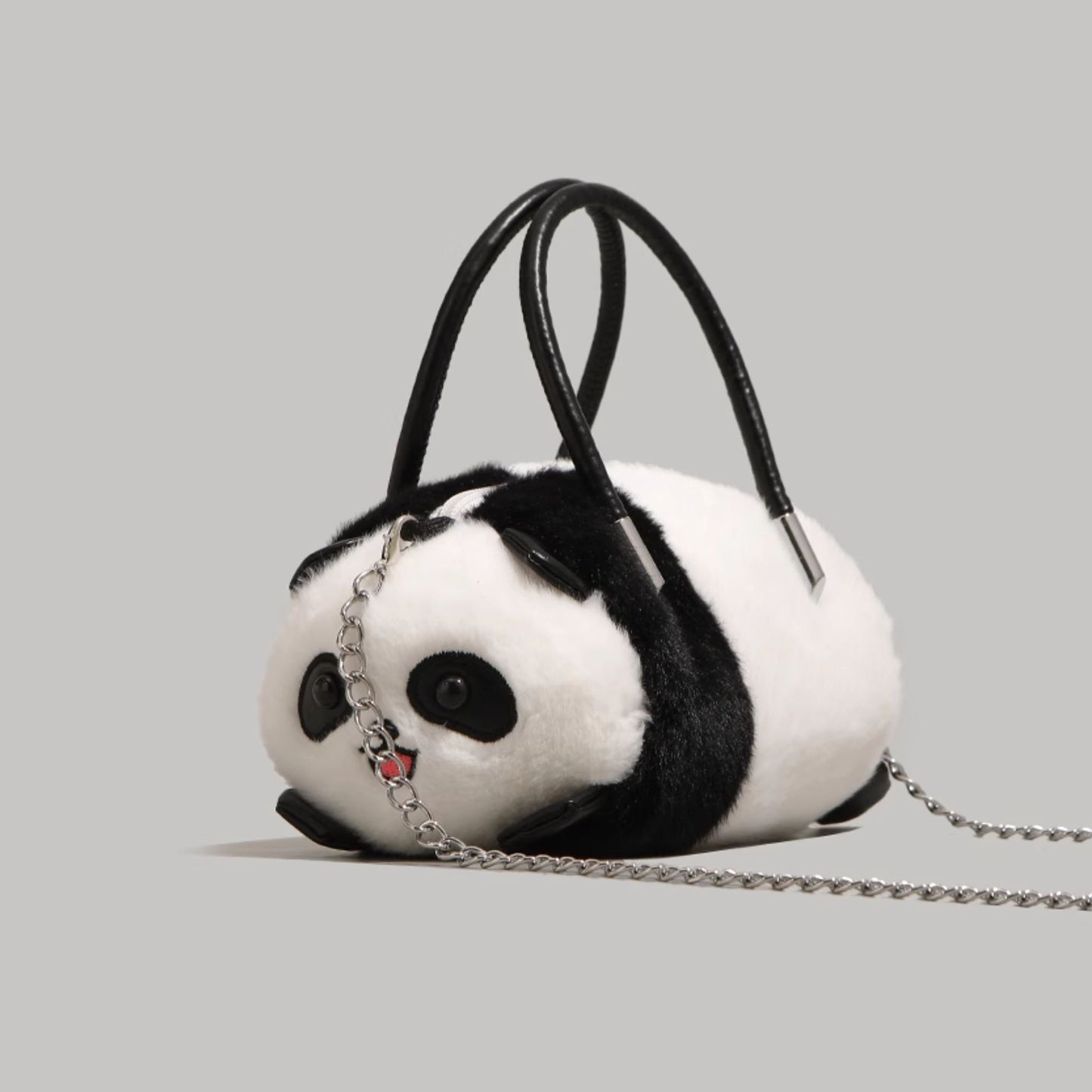 Panda Fluffy Handbag with Strap