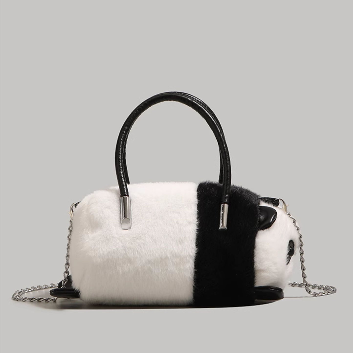 Panda Fluffy Handbag with Strap