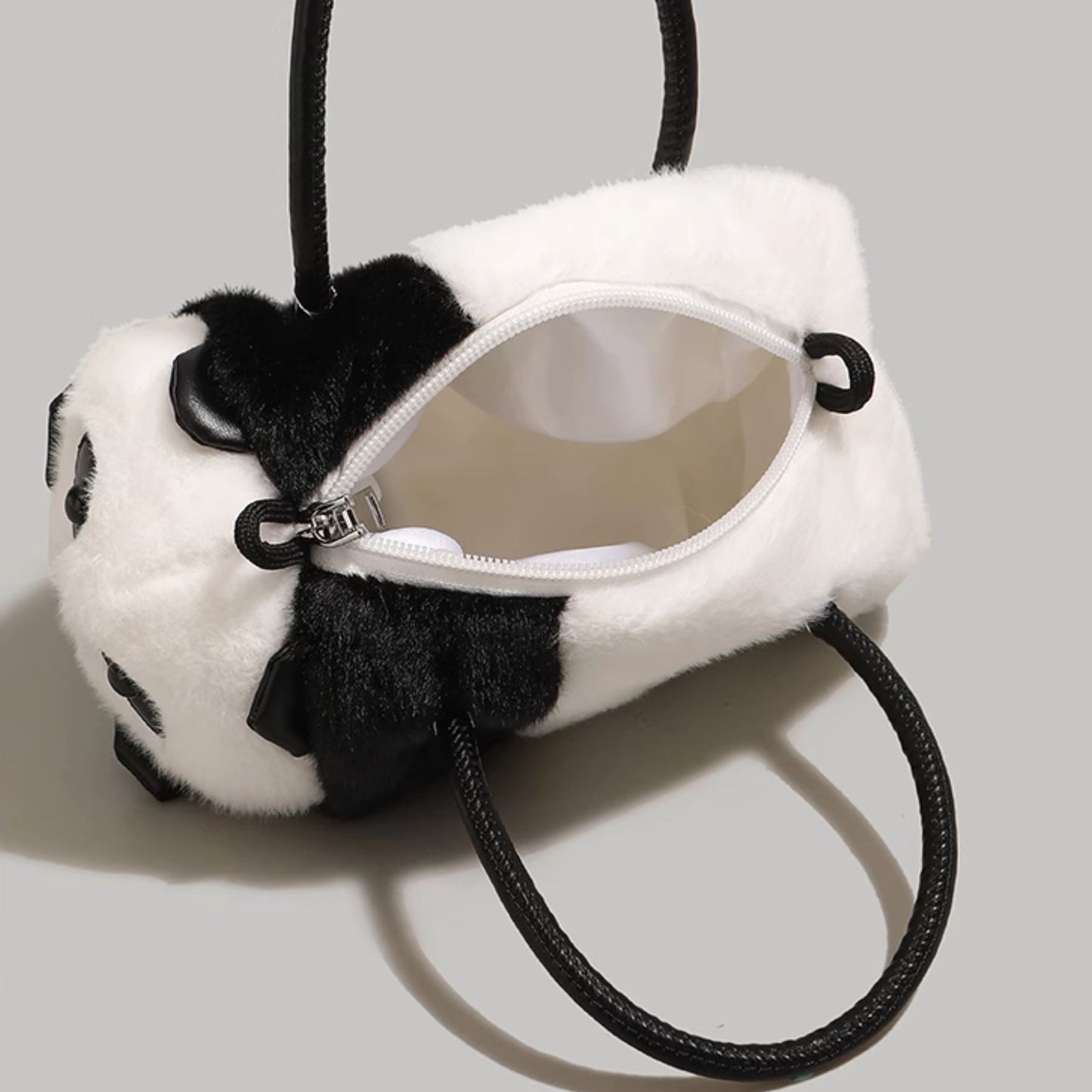 Panda Fluffy Handbag with Strap