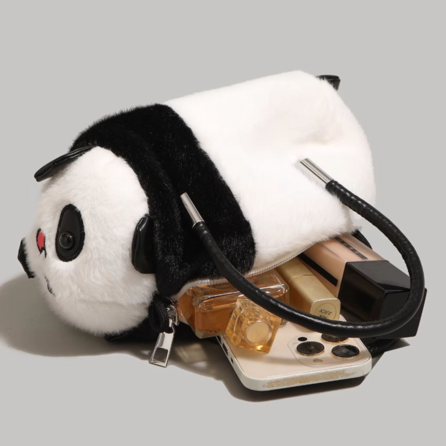 Panda Fluffy Handbag with Strap