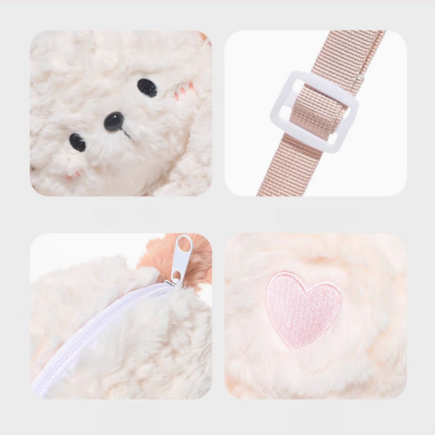 Bernese White Puppy Fluffy Bag
